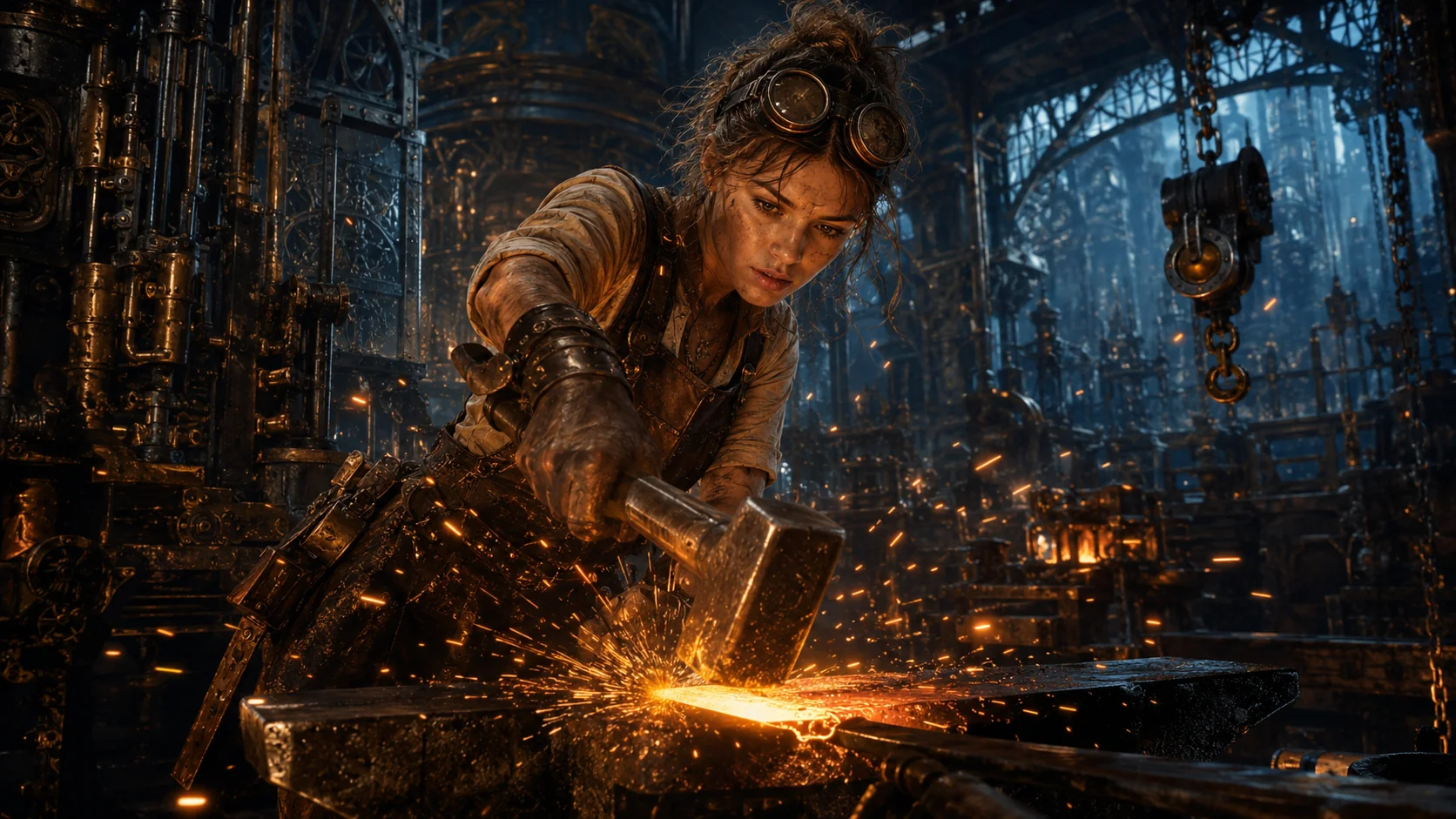 Forging Sparks In A Steampunk Workshop — World & Environment