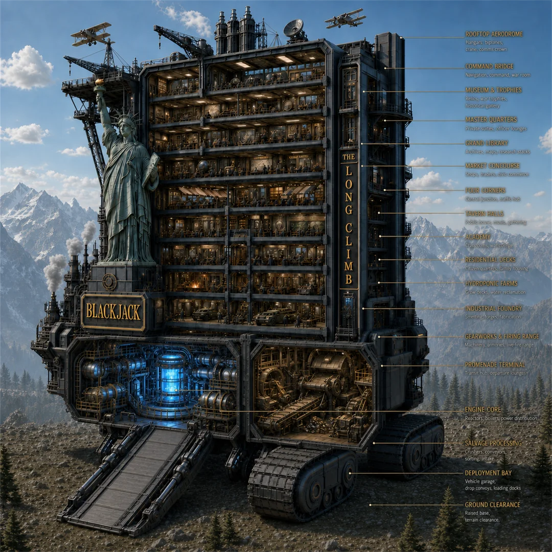 Blackjack Strider Square Engine Salvage Cutaways 4K — Blackjack